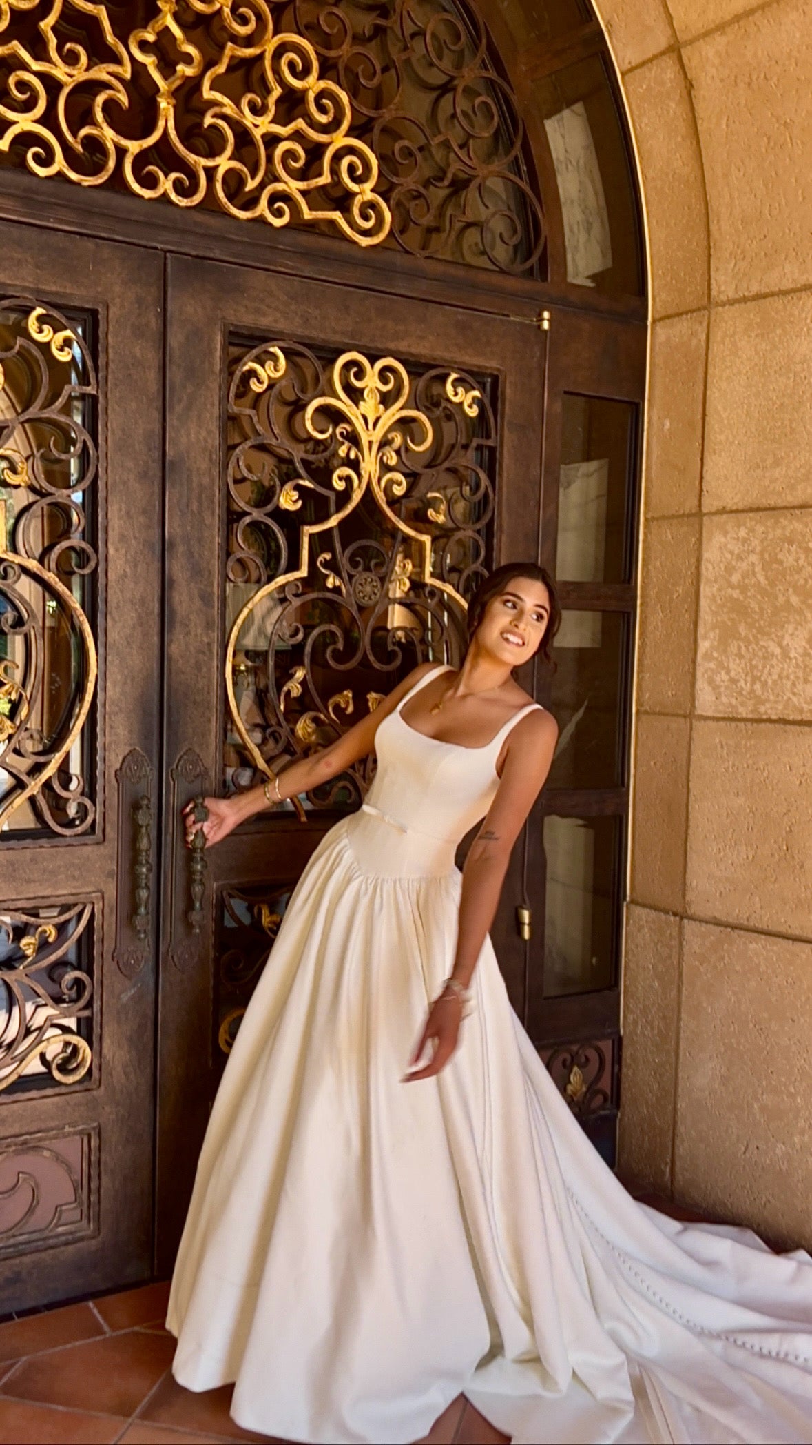 white christmas dresses Timeless Classic Wedding Dress with Lace and Crystal Accents