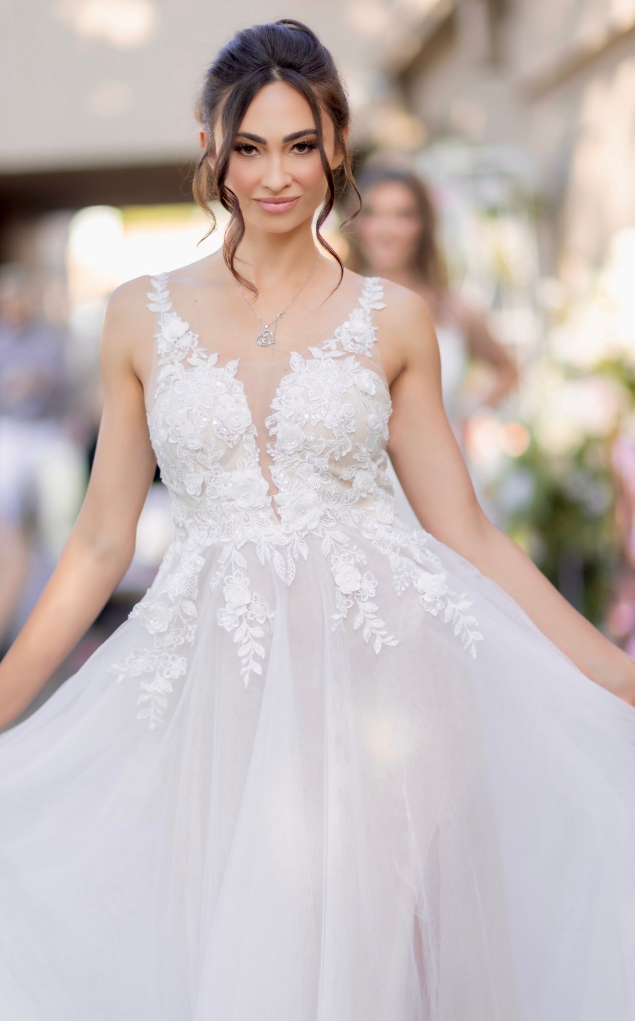 couture a line wedding dresses Black Strapless A-line Lace up-corset Tulle Wedding Dress COCOMELODY CW2506, 45 Days / Black / US12-UK14-EUR42 main image 1