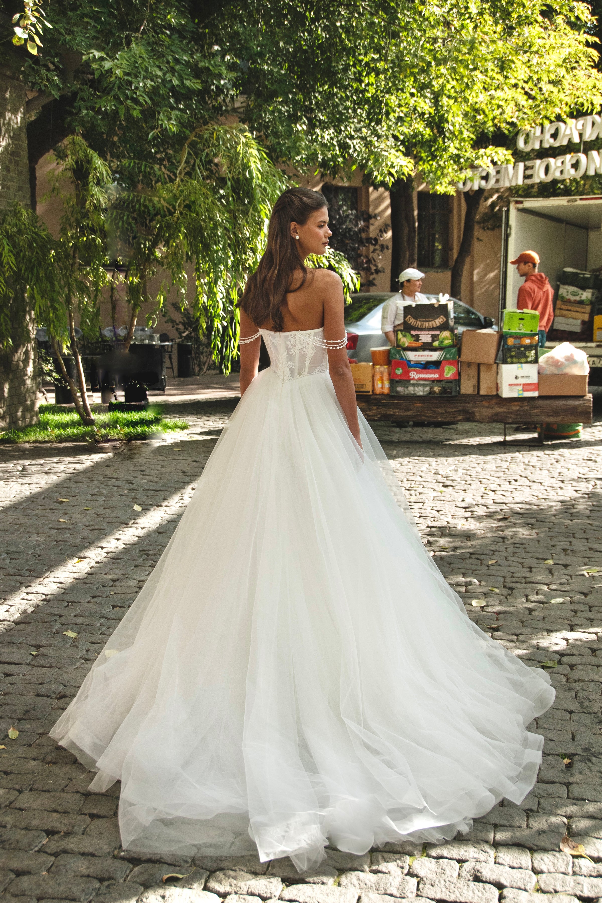 chinese dress ladies Chantilly Lace A-Line Wedding Dress Estelle Ready to Ship / Ivory / 10 US (42 EU)