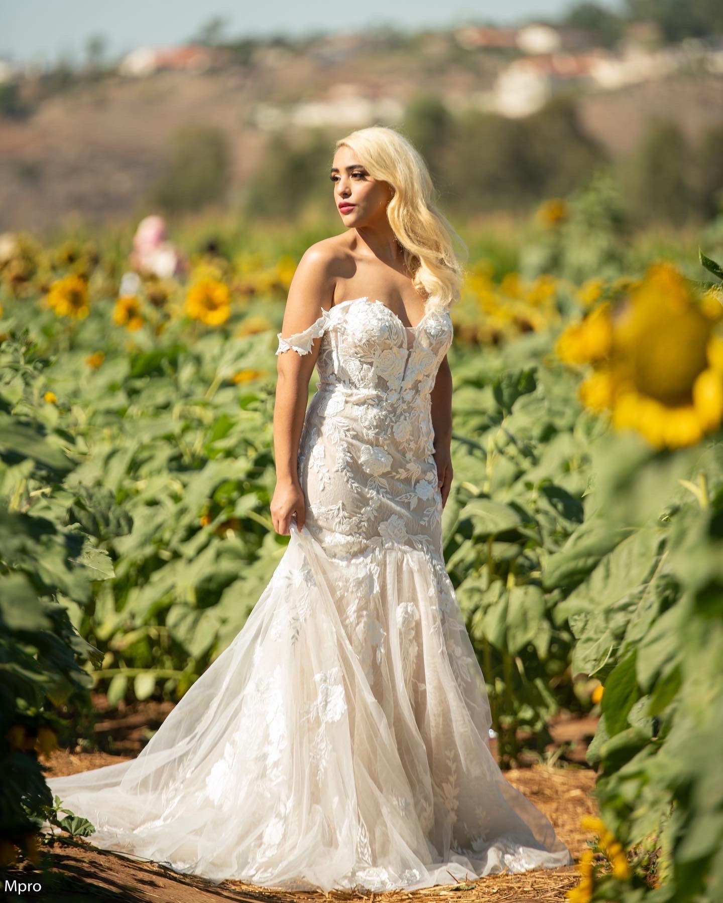 Dana Boho Mermaid Gown | Lace Wedding Dress with Peacock Feathers | Full  Moon Bridal Couture