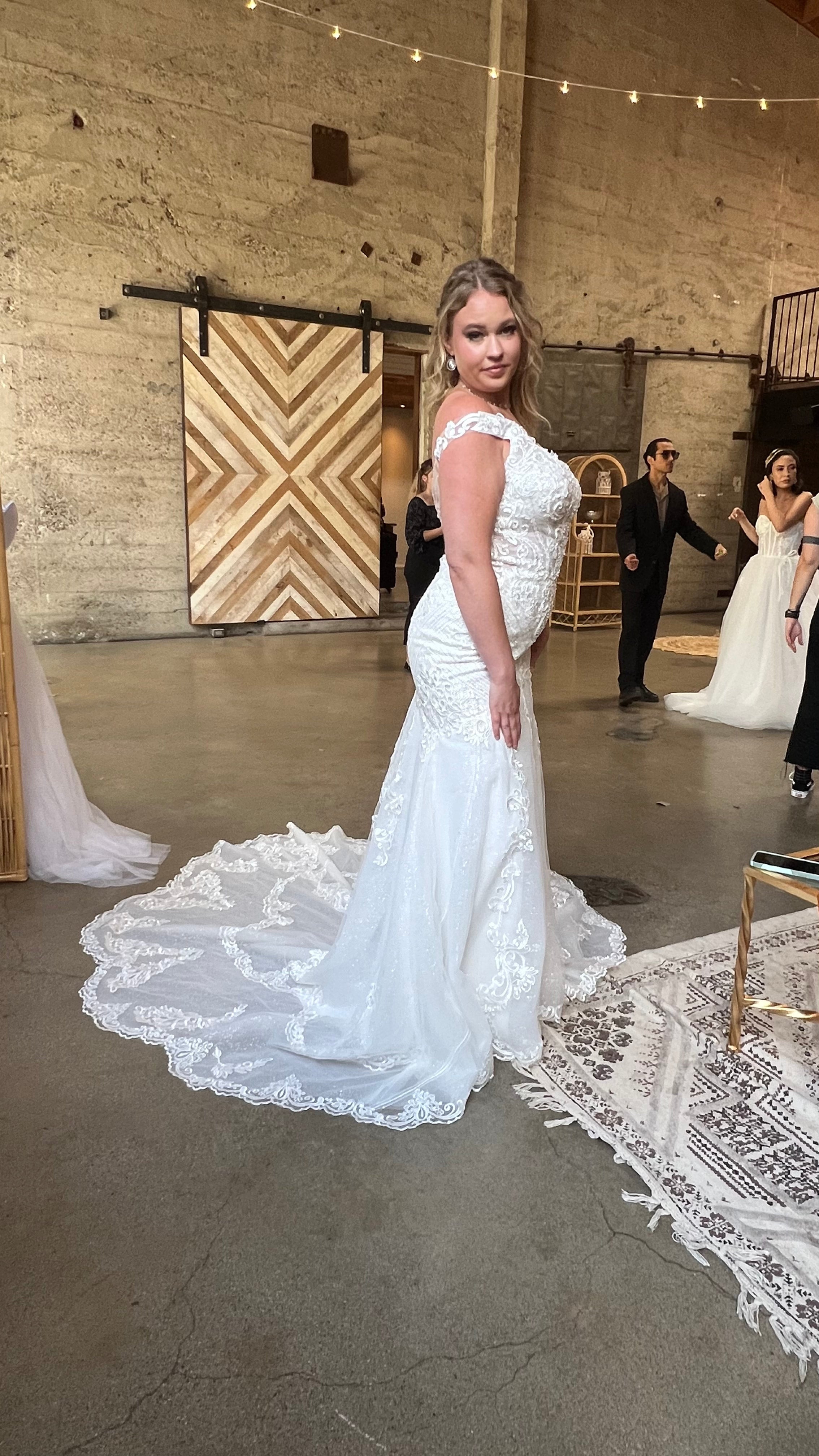 Olivia | Off-Shoulder Beaded Lace Mermaid Wedding Gown Elegant Bridal Style | Full Moon Bridal Couture Olivia | Off-Shoulder Beaded Lace Mermaid Wedding Gown Elegant Bridal Style | Full Moon Bridal Couture
