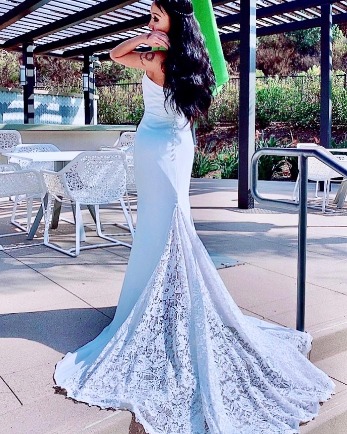 ivory lace sleeves for wedding dress Long Sleeves Sheath Ivory Lace Champagne Lining Wedding Dress - main image 1