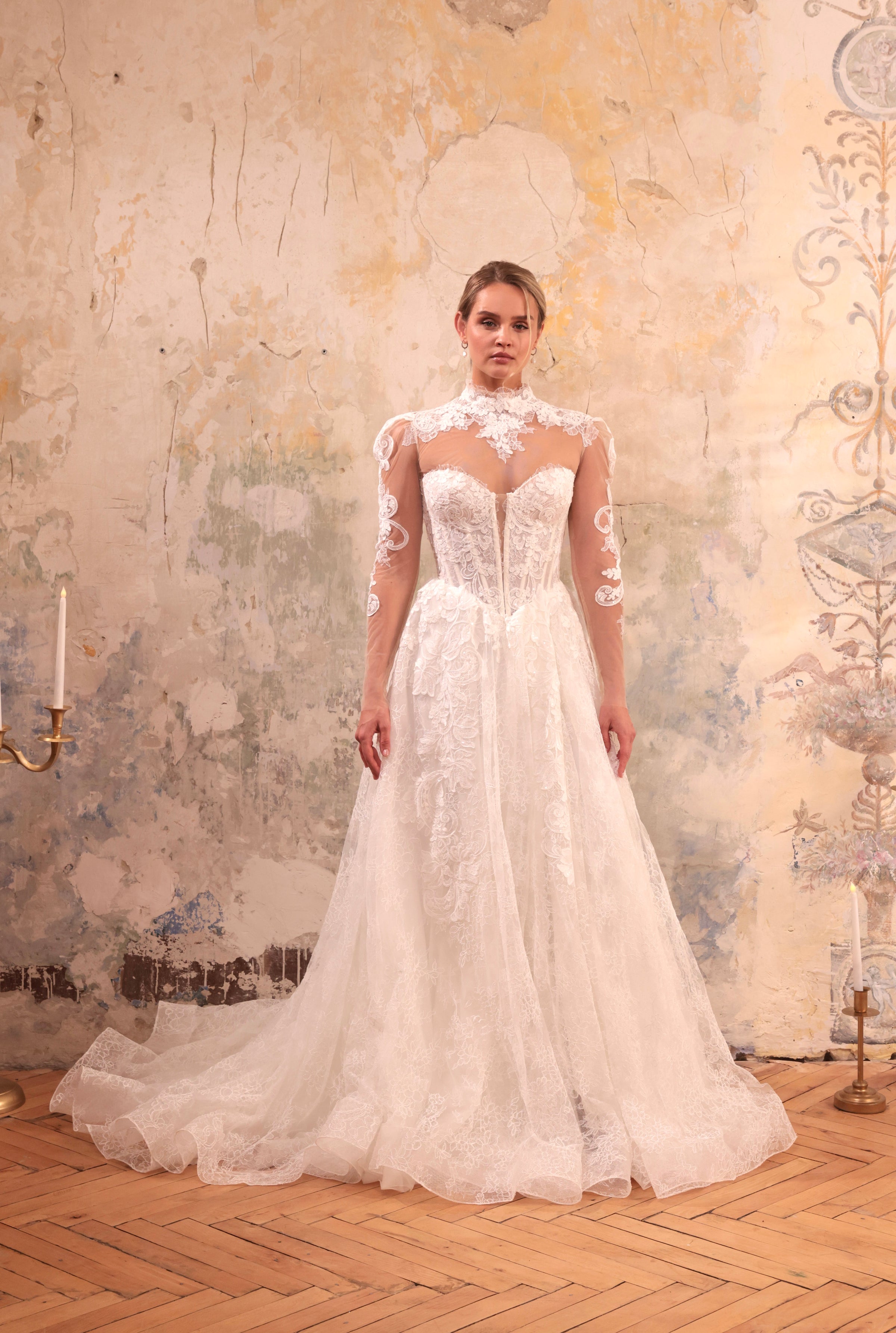 slim fit wedding dresses Renata – Amsale main image 1