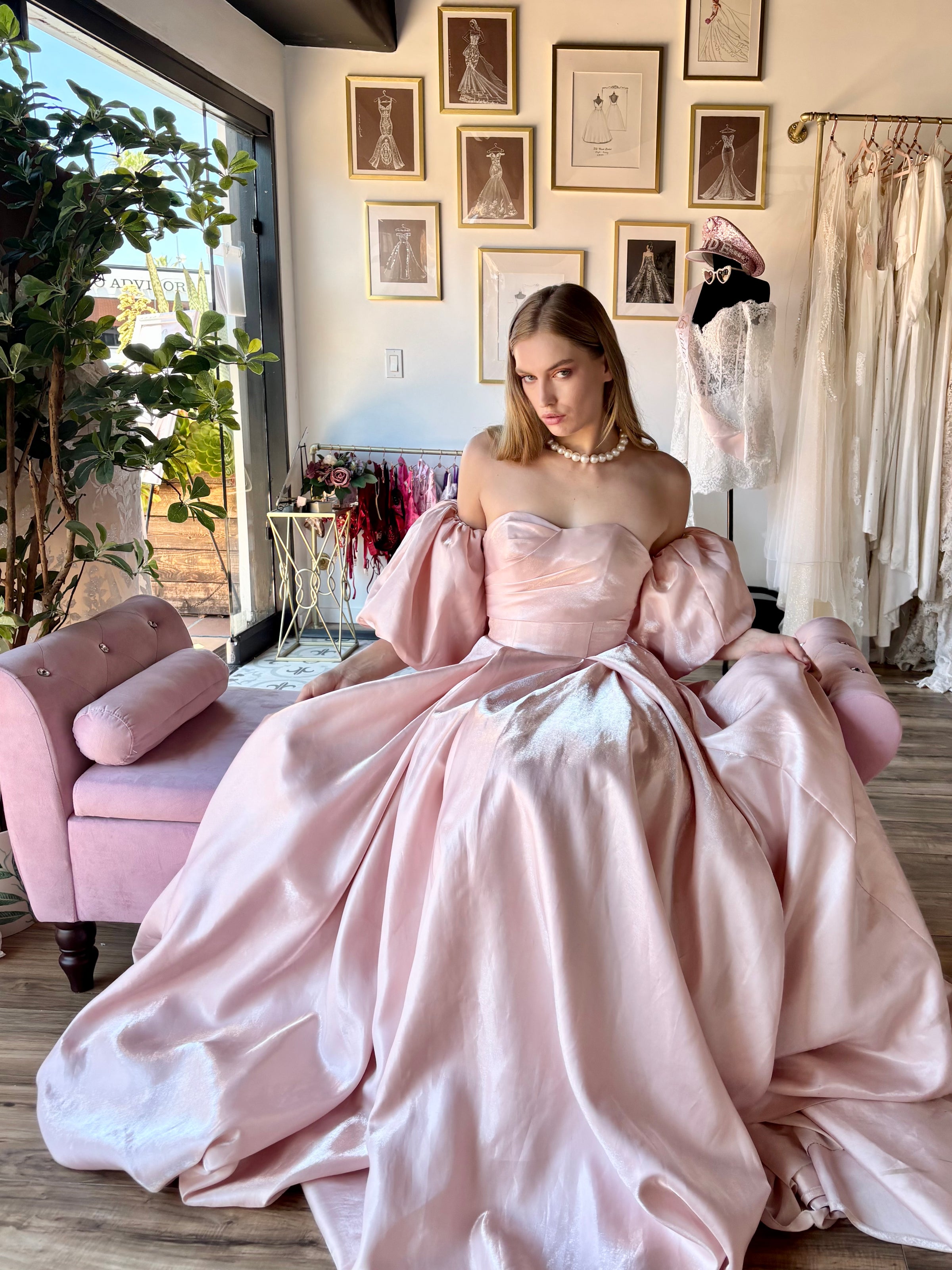 chinese dress ladies Tarik Ediz 53081: Luxurious Taffeta A-Line Dress  Mydressline